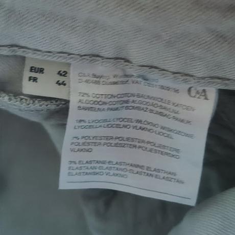 Dámské šedé rifle džíny jeans c&a v. 42, c&a,42