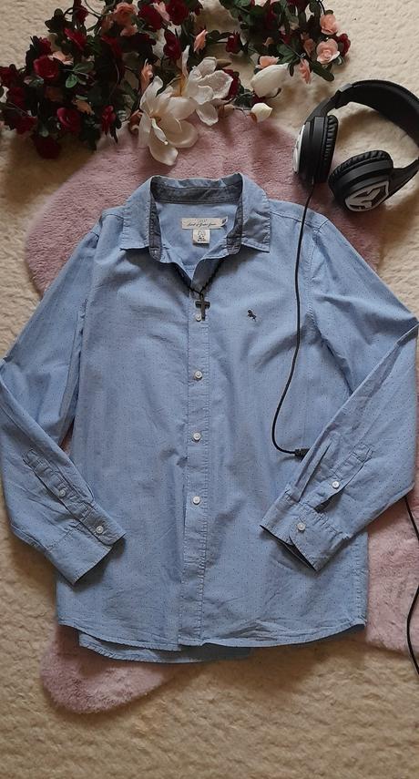 H&m puntíkatá košile s dlouhým rukávem, h&m,164