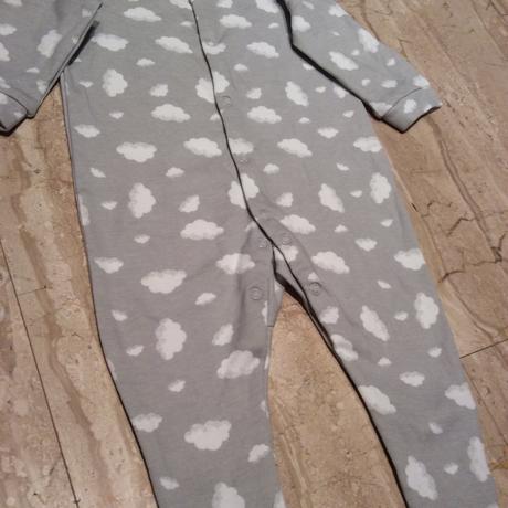 Bavlněný overal s obláčky, 68