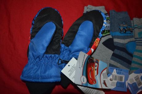 2x silné rukavice cars,3x silné ponožky,116-122, disney,116 / 122