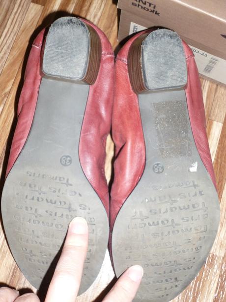 Kožené lodičky, tamaris,38