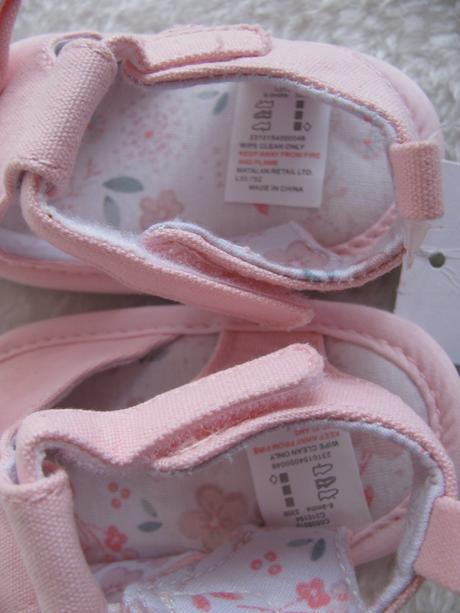 První růžové botičky capačky s mašličkou v.6-9 měs, matalan,17