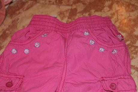 Plátěné kalhoty kytičky, okay,86