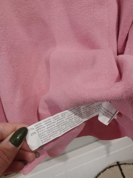 Růžový svetr zara s nápisem na rukávech, zara,152