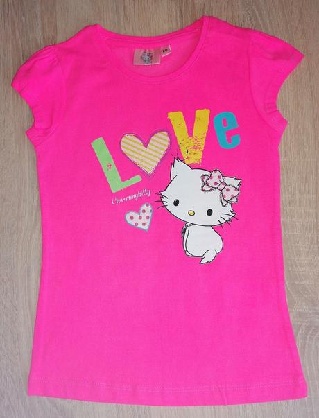 Bavlněné tričko s charmmykitty vel 122 - 128, sanrio,122