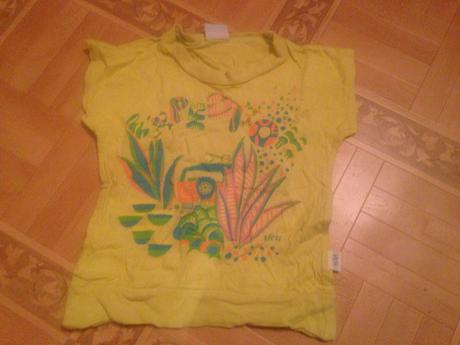 Dívčí tričko květy, nápis vel. 86 - 92, 86