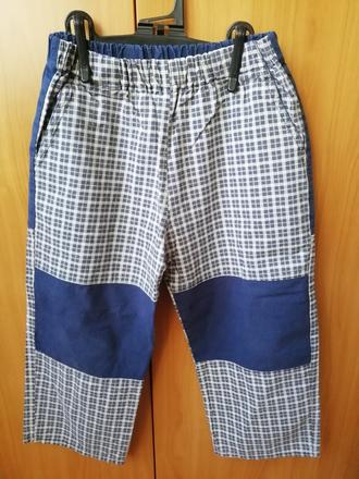 Plátěné kalhoty vel. 120, 122