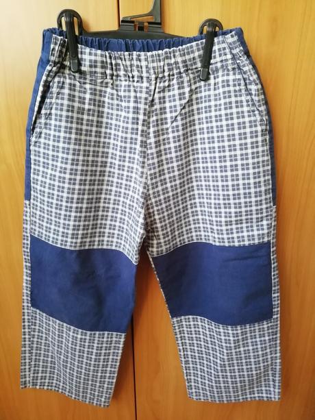 Plátěné kalhoty vel. 120, 122