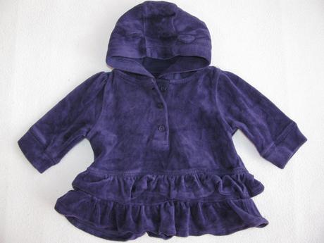 Kojenecké velurové fialové šatičky -vel.0-3 měs., st. bernard,62