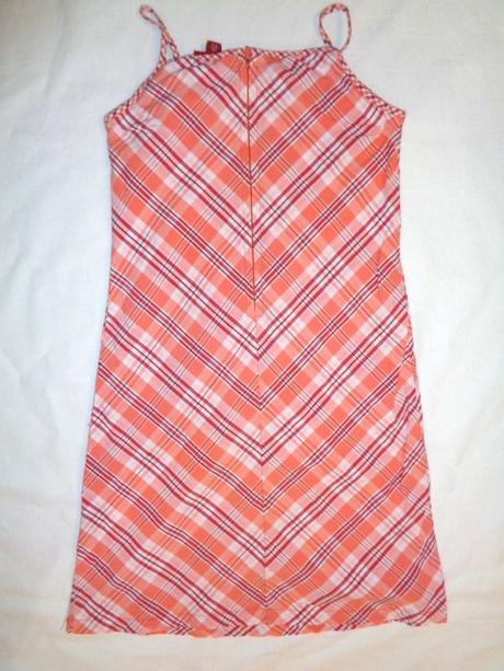 Krásné oranžovohnědé káro šaty, h&m,116