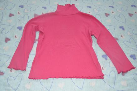 Růžový bavlněný rolák, 128