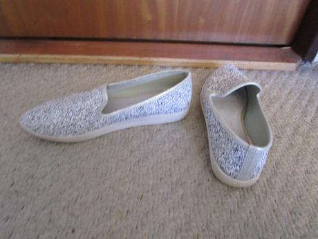 Stříbrné baleríny, č. 41, kožená stélka, 41