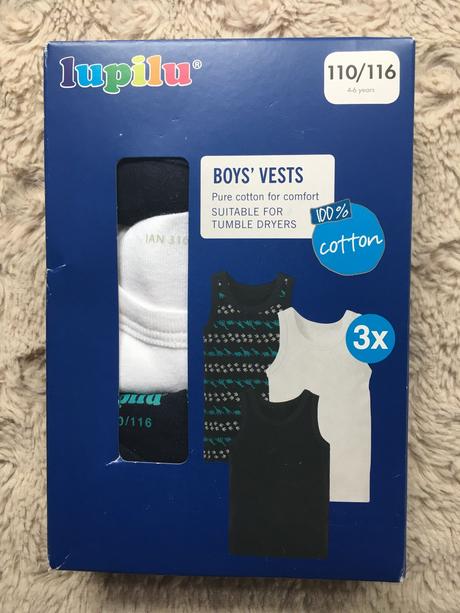 Nová dětská tílka/nátělníky (3 ks), vel. 110/116, lupilu,110