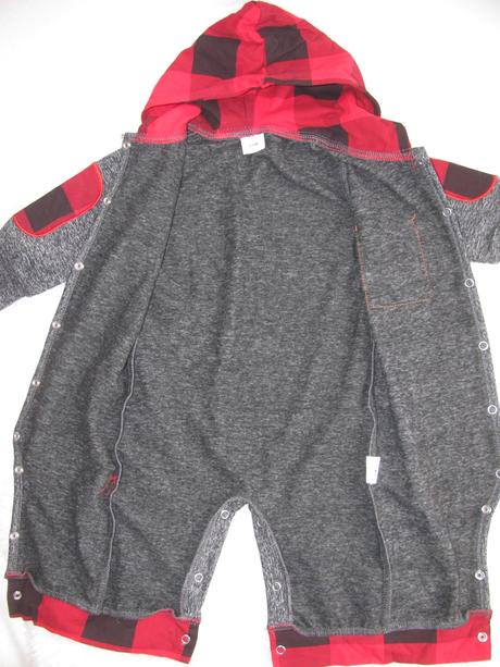 Krásný elastický chlapecký overal s kapucí, 68