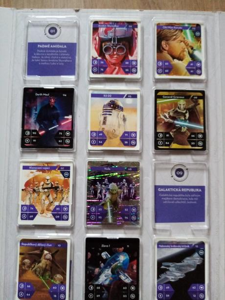 Kniha s kartičkami star wars, 