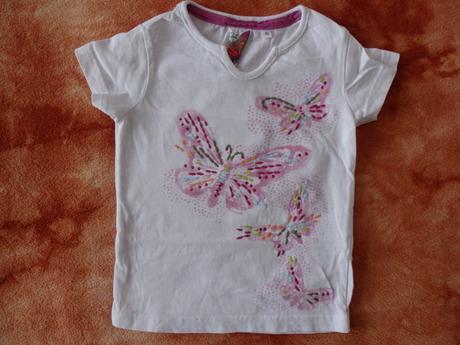 3x tričko s krátkým rukávem, motýlci, 92