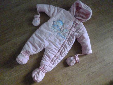 Zimní kombinéza s rukavičkama vel.0-3 m, 62