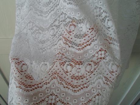 Bílé krajkové šaty šatičky, reporter,158