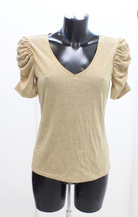 Sexy triko-halenka zlatavá - vel.s-m, orsay,m