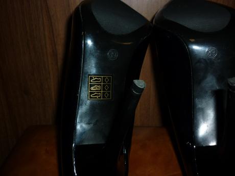 Černé lakované lodičky juliet, 39