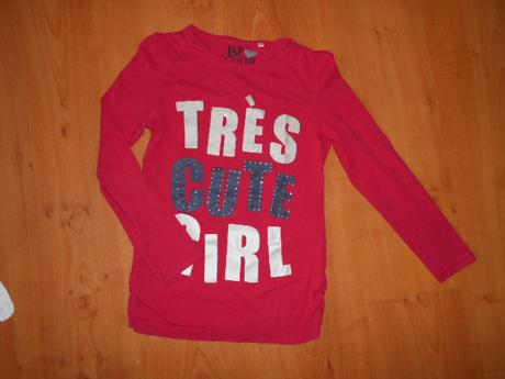 Červené dívčí triko vel. 134-140, c&a,134