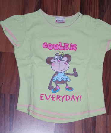 Zelené tričko s opici, next,92