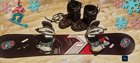 Snowboard vcetně vázání a bot.., 150-159 cm
