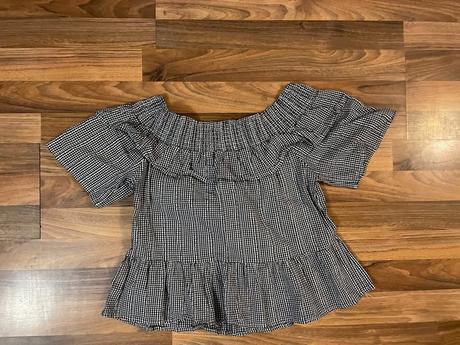 Káro letní top na ramena, evl m, attentif, m