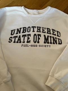 Smetanová bavlněná mikina s nápisem, mango,164