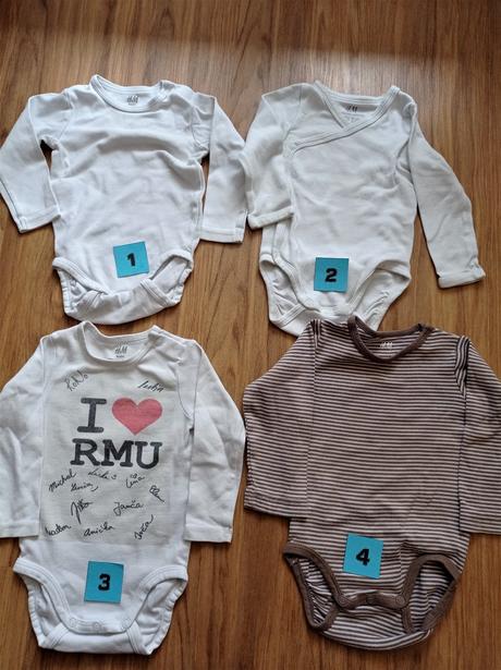 Body dlouhý rukáv h&m organic cotton 62-68, h&m,62