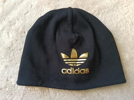 Čepice černá zlaté logo zn."adidas", adidas