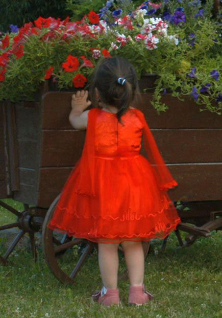 Slavnostní sváteční červené tylové šaty, 86