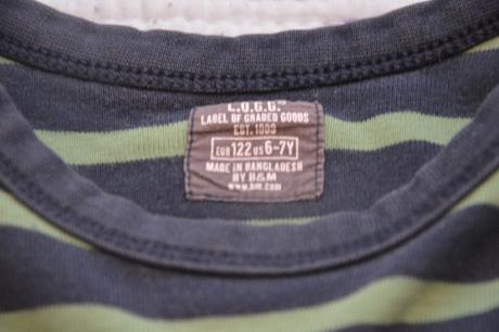 122 zelené prouhaté triko bavlněné, h&m,122