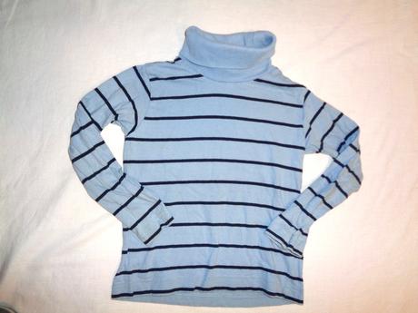 Modrý pruhovaný bavlněný rolák 98/104, lupilu,98