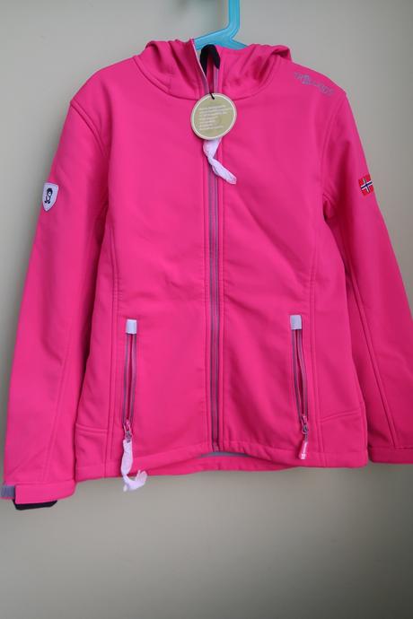 Softshellová bunda - růžová, trollkids,152