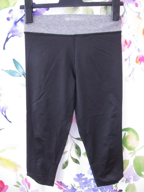 Černé běžecké 3/4 legíny m&s, marks & spencer,s