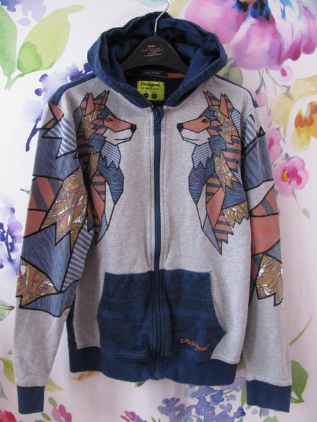 Skvělá bavlněná mikina s kapucí desigual v.146/152, desigual,152