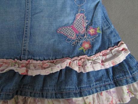 Riflová sukně s laclem vel.74 zn.c & a, c&a,74