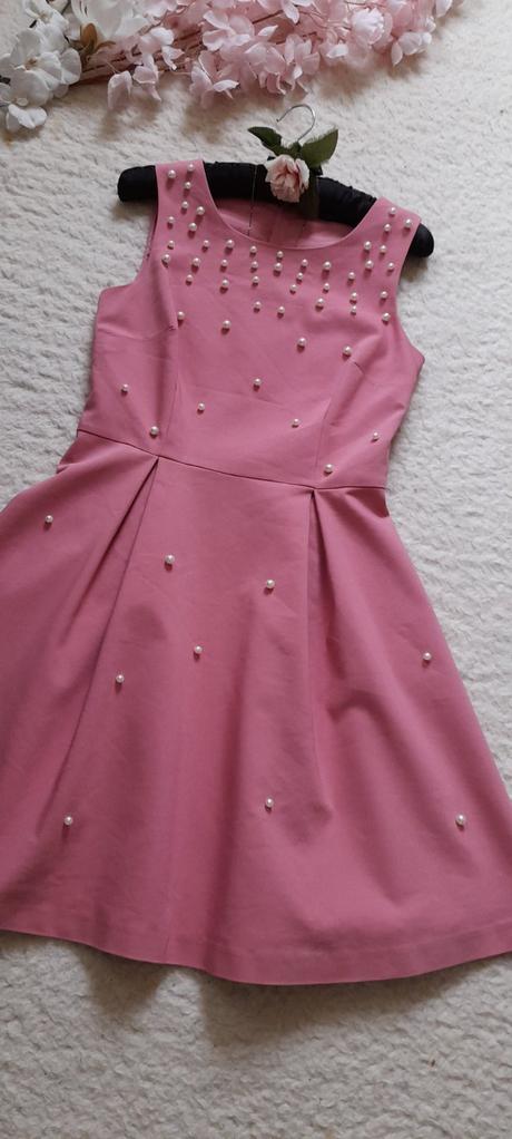 Společenské krátké šaty s perličkami, orsay,36