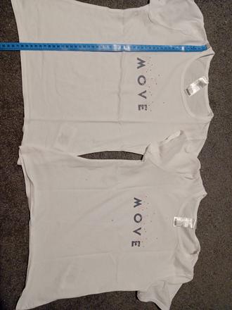 2 x bílé triko move, 128
