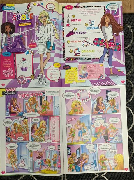 Sada s barbie a chelsea a s časopismi,