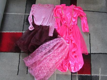 Šaty a sukně pro princeznu na maškarní vel.128/140,
