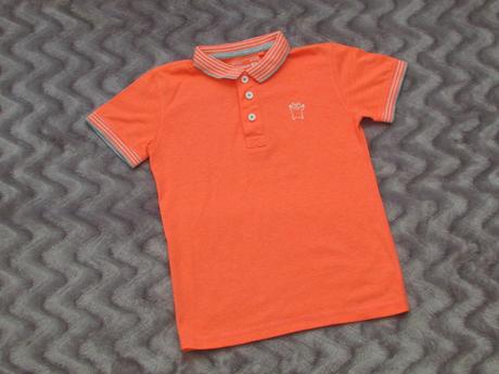 Neonově oranžové tričko s límečkem, next,110