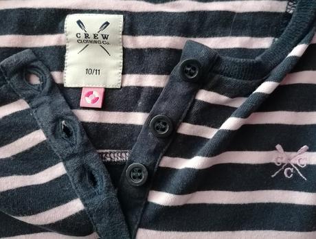 Pruhované tričko zn. crew vel 140 - 146, 140