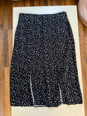 Puntíkatá sukně s rozparky, vel 44 cca 2xl, primar, primark,xxl