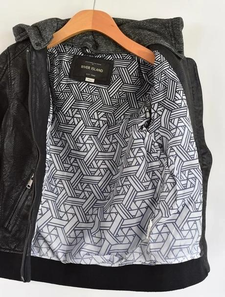 Bunda koženková vel. 8 let, river island,128