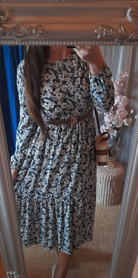 Clockhouse květované viskózové dlouhé šaty, clockhouse,38