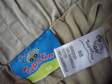 Pláťáčky podšité bavlnou, topolino,68