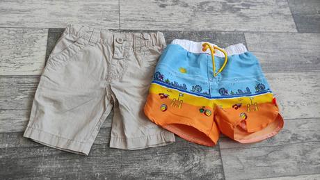 Šortky/kraťasy pro kluka 2x vel.80/86, f&f,80