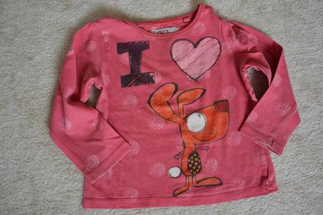 Trička - holly, žirafa, kitty, pejsek, h&m,86